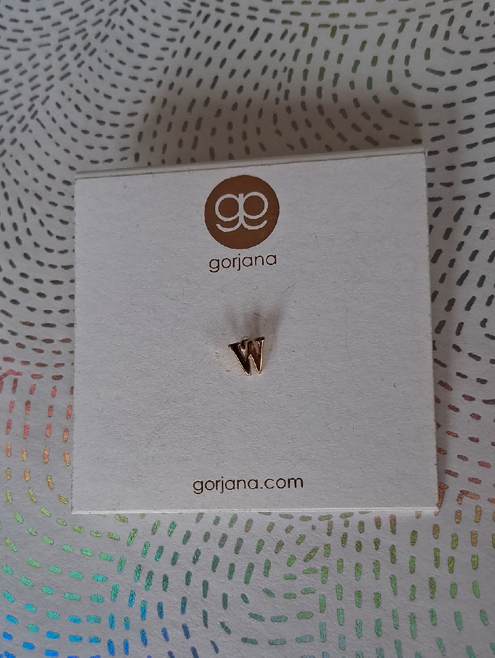 Gorjana Gold W Initial Stud